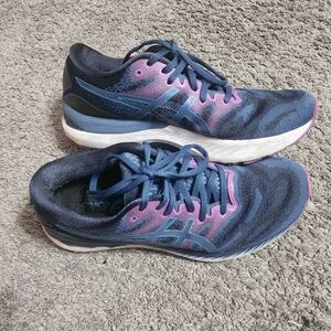 ASICS GEL-NIMBUS 23 Women’s Running Shoes In Grand Shark/Digital Aqua 10.5